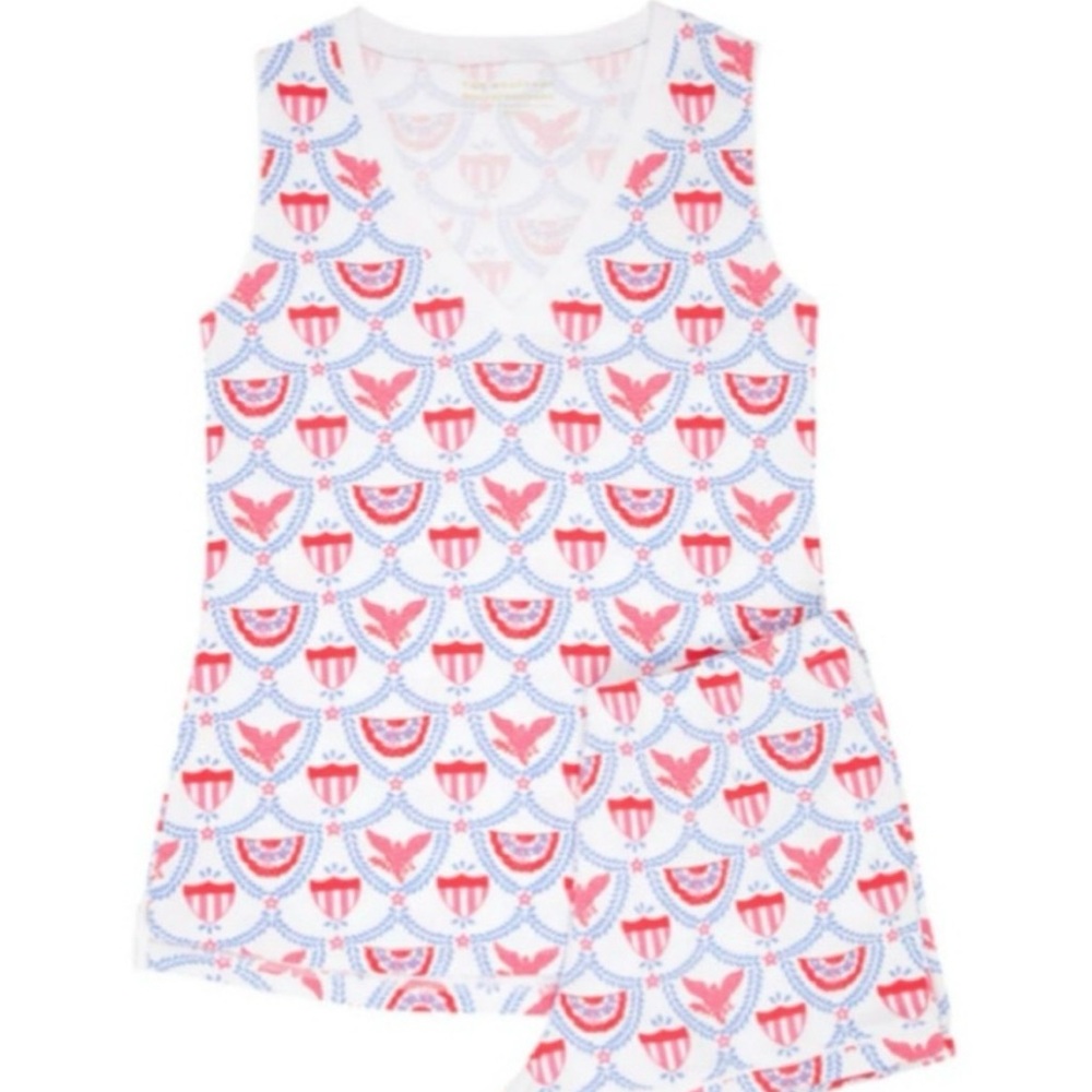 TBBC mama summer wine down Patriotic Pajama Set - Red and White